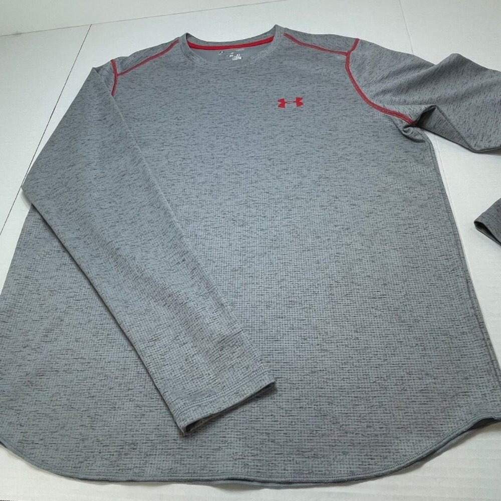 Under Armour Men's Long Sleeve Heavy T-Shirt - Gray - Size L (Loose Fit) - GUC